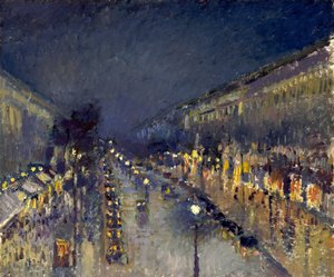 Il Boulevard Montmartre di notte